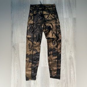 NWT- Bronze Hendrix Metallic Drawstring Luxe Leggings Size 2